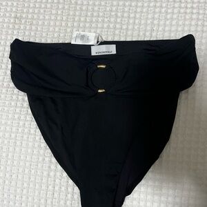 WeWoreWhat Black Ring Detail Bikini Bottom